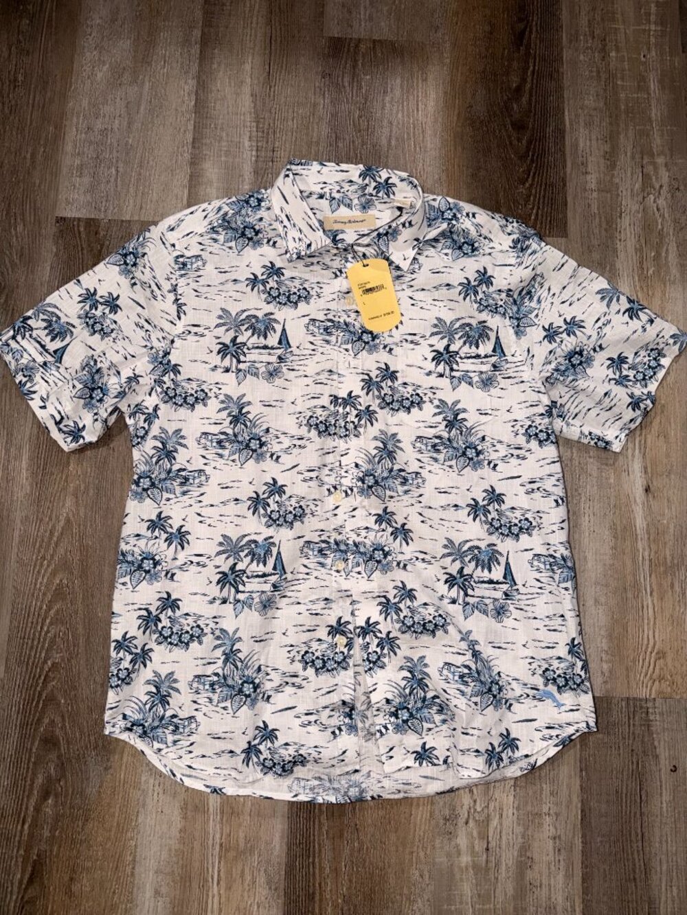 Tommy Bahama All Over Print Hawaiian Shirt Men's Large ST327522TX NWT $120